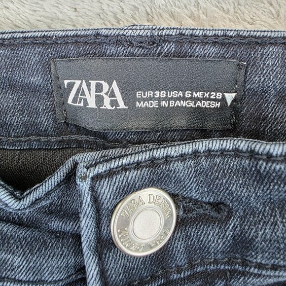Zara Jeans Womens 6 Dark Wash Blue High Rise Skinny Stretch Denim Five Pocket - Picture 10 of 12